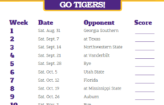 2019 LSU Tigers Football Schedule
