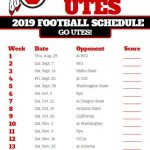 2019 Utah Utes Football Schedule Utah Utes Football