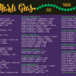 2020 Mardi Gras Parade Schedules