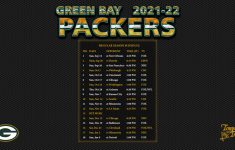 2021-2022 Green Bay Packer Schedule Printable