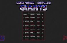 2021 2022 New York Giants Wallpaper Schedule Printable