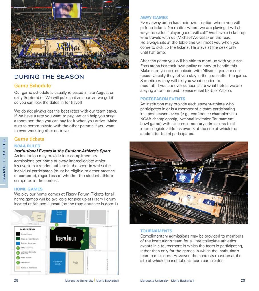 2021 22 Marquette Basketball Parent S Guide By