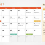2021 Calendar Template August PowerPoint SlideModel