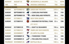 New Orleans Saints Printable 2022 Schedule
