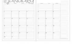 2022 Monthly 2 Page Lined Calendars 8 5x11 Jan Dec Etsy