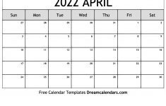 April 2022 Calendar Free Blank Printable Templates