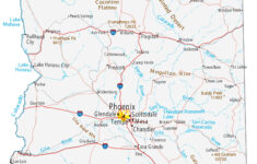 Arizona Map Roads Cities Large MAP Vivid Imagery