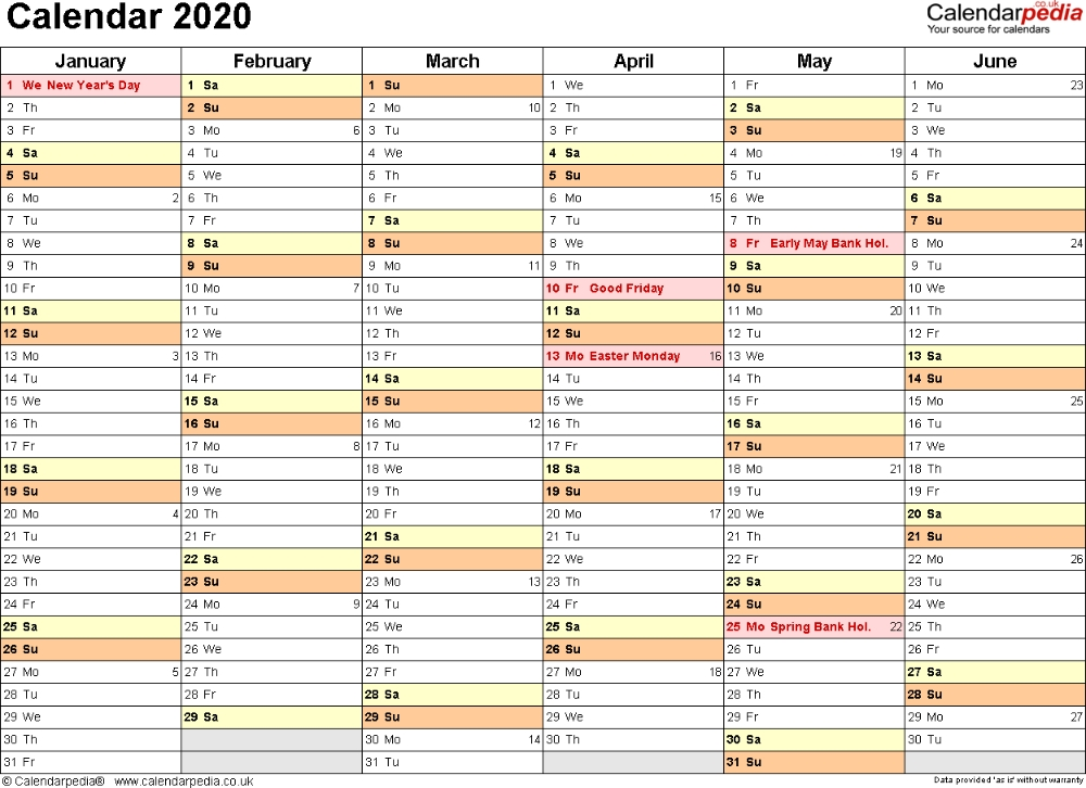 Calendar 2020 And 2021 Free Letter Templates