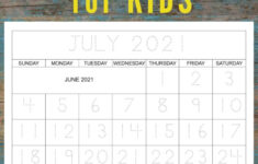 Calendar For Kids 2021 2022 School Year Kindergarten