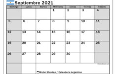 Calendarios Septiembre 2021 D As Feriados Michel