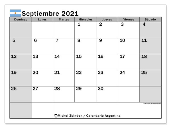 Calendarios Septiembre 2021 D as Feriados Michel 