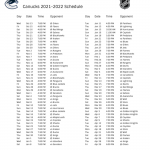 Canucks Schedule Canucks Release 2018 19 Television