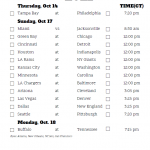 Central Time Week 6 NFL Schedule 2020 Printable
