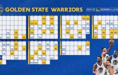 Golden State Warriors Printable Schedule 2021 22