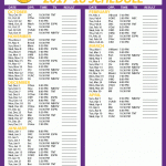 Crazy Lakers Printable Schedule Stone Website