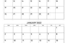 December 2021 And January 2022 Calendar Calendar Quickly