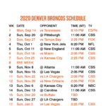 Denver Broncos 2021 Printable Schedule Printableschedule