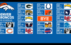 Denver Broncos Release 2019 Schedule 9news