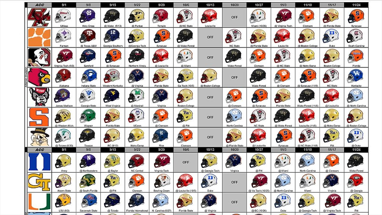 DOWNLOAD 2018 ACC Football Helmet Schedule Inside Pack