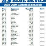 Duke Basketball Schedule Printable Louisville Basketball