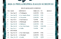 Eagles Schedule 2021 Eagles Schedule Announced And It S
