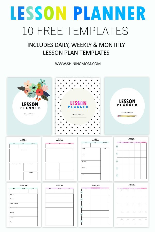 FREE Amazing Lesson Plan Template Printables In 2020