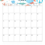 Free Printable 2021 Sea Themed Calendar More Freebies