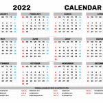 Free Printable Calendar Templates 2022 PDF PNG
