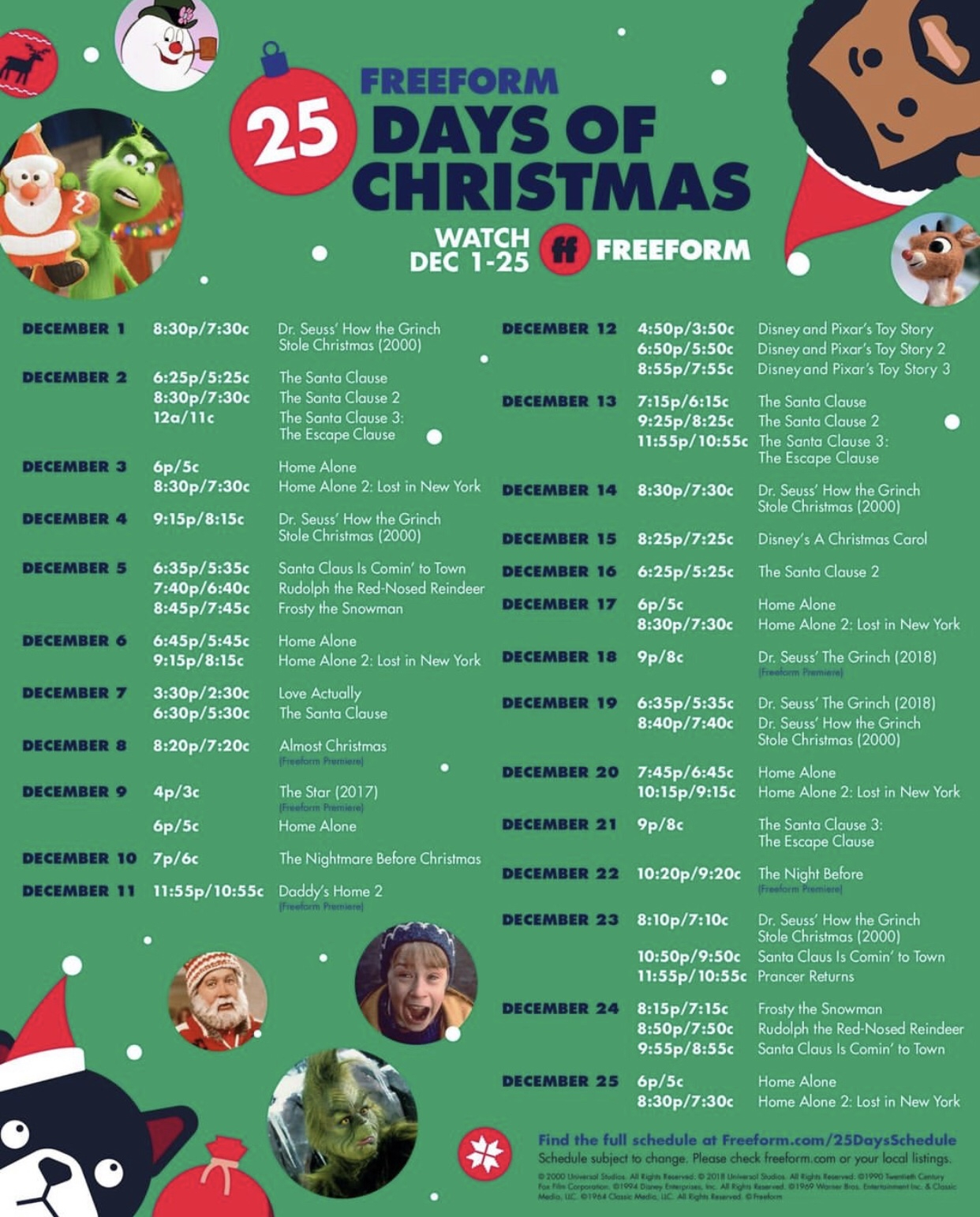 Freeform Releases 25 Days Of Christmas Schedule Have A 