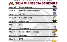 Gophers Football Schedule Examples And Forms