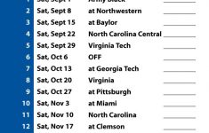 Image Result For Duke Football Printable Schedule For 2018