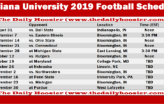 Indiana Football The 2019 Schedule Printable Version