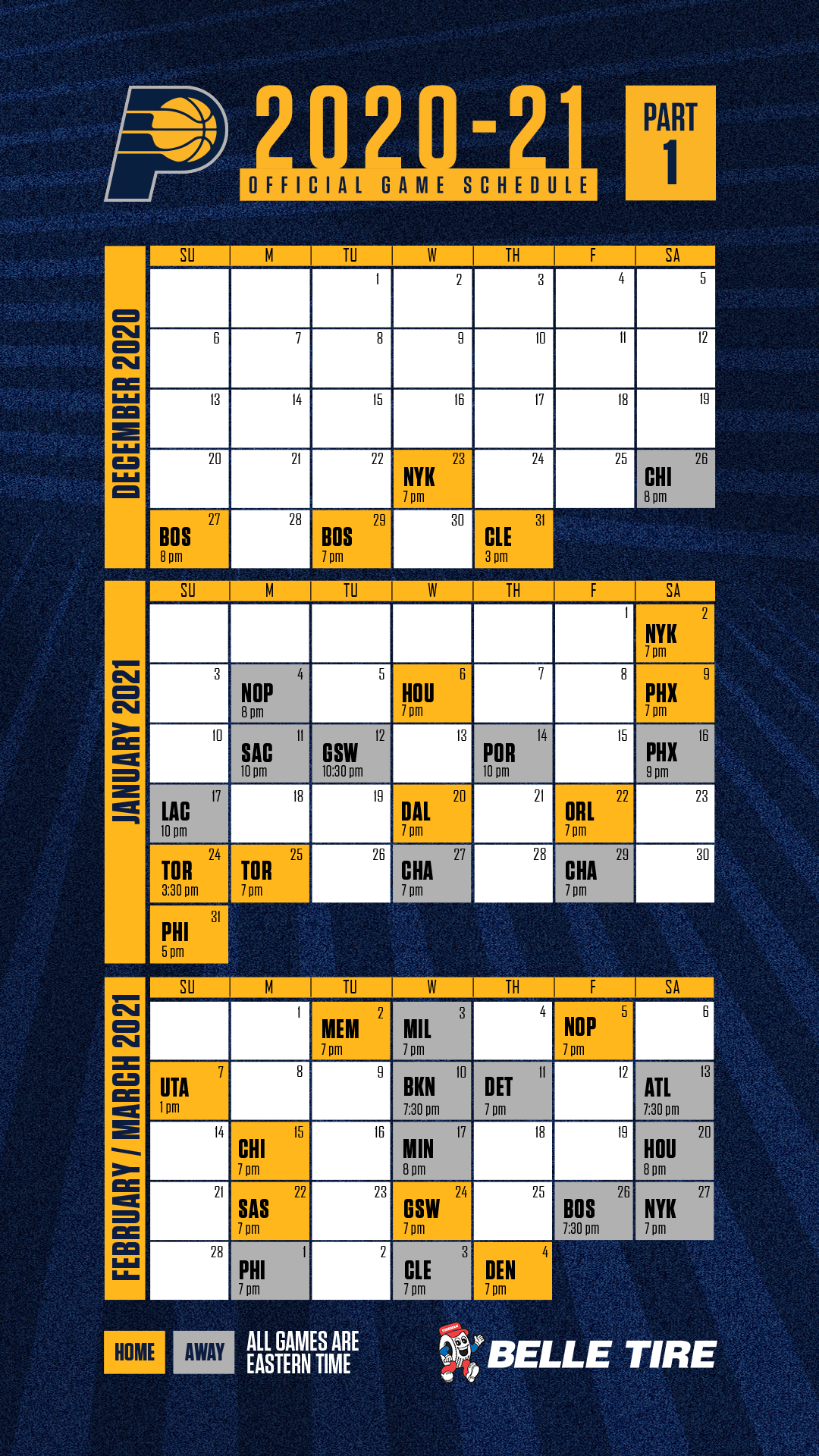 Indiana Pacers Schedule