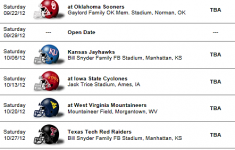 Kansas State Wildcats 2012 Football Schedule Kansas
