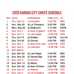 Kc Chiefs Schedule 2021 Printable 2020 2021 Kansas City