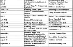 Kentucky PGA Releases 2022 Tournament Schedule Season