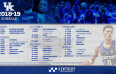 Kentucky Wildcats Basketball 2018 19 Schedule Channels