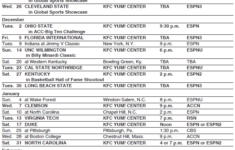 Louisville Releases 2014 15 Basketball Schedule The