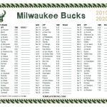 Milwaukee Bucks 2019 Schedule