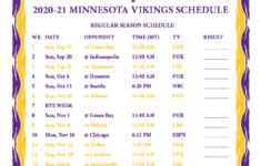 Mn Vikings Schedule 2021 Printable FreePrintableTM