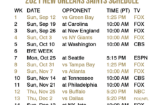 New Orleans Saints Schedule 2022 Printable Pdf Printable