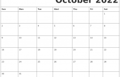 October 2022 Printable Calendar Calendar 2022