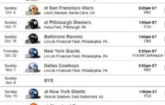 Pin By Nfl Championship On NFL Schedule Philadelphia