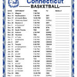Printable 2016 2017 UConn Huskies Basketball Schedule
