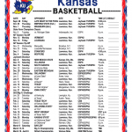 Printable 2018 2019 Kansas Jayhawks Basketball Schedule