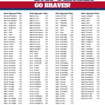 Printable 2019 Atlanta Braves Schedule Atlanta Braves