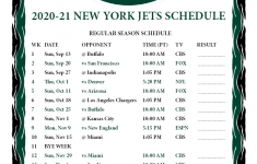 Printable 2020 2021 New York Jets Schedule