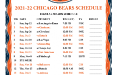 Chicago Bears 2021 2022 Schedule Printable