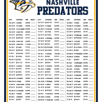 Printable 2021 2022 Nashville Predators Schedule