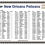 Printable 2021 2022 New Orleans Pelicans Schedule